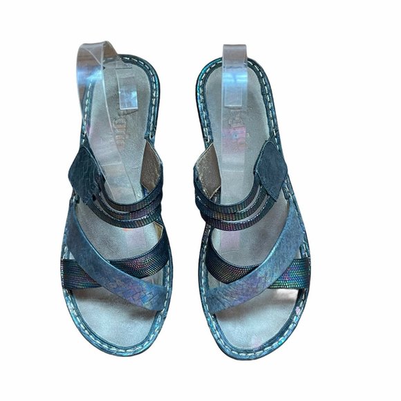 Alegria Sandals Leila Braidy  Rainbow Wedge Heel - Picture 3 of 9